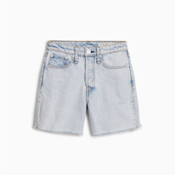 Rag & Bone “Maya High Rise Midi Short in Nevada Blue” -24 - Picture 4 of 10